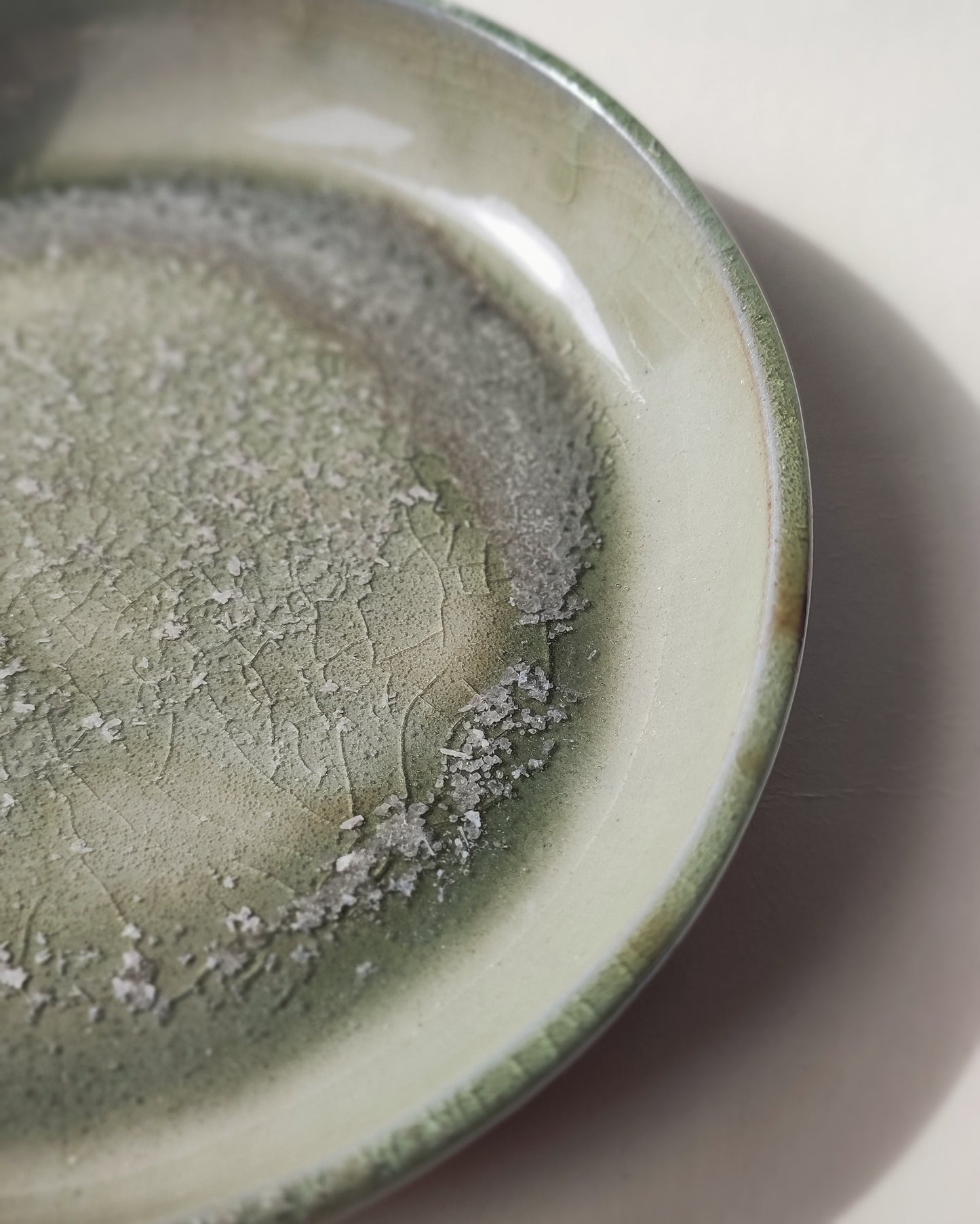 Piatto fondo, smalto Celadon, cottura a legna