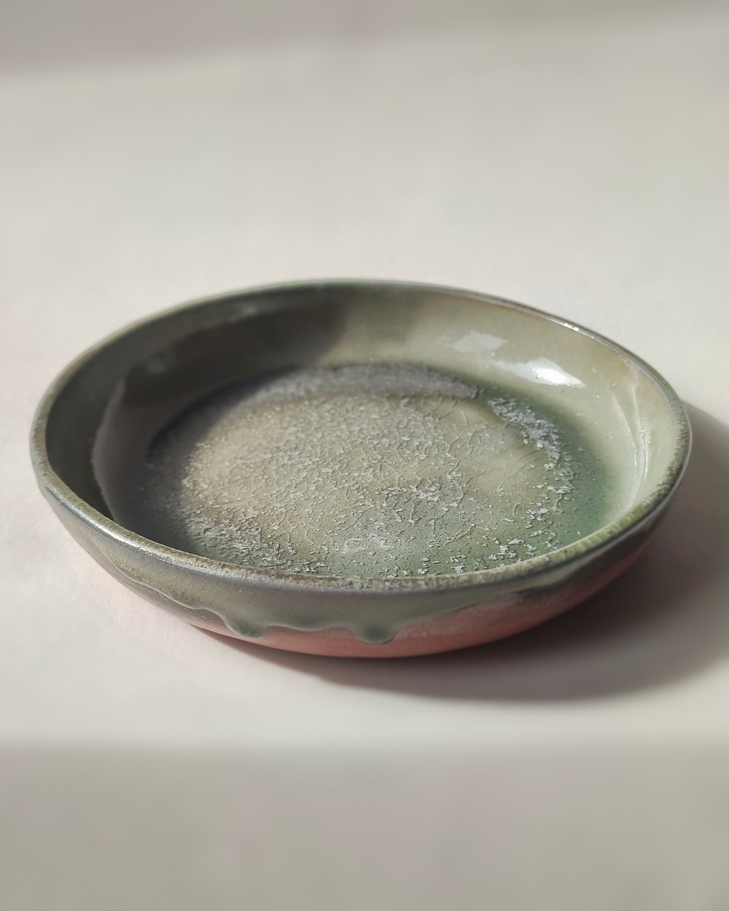 Piatto fondo, smalto Celadon, cottura a legna
